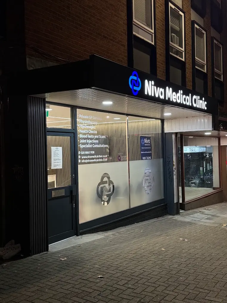 The clinic at night